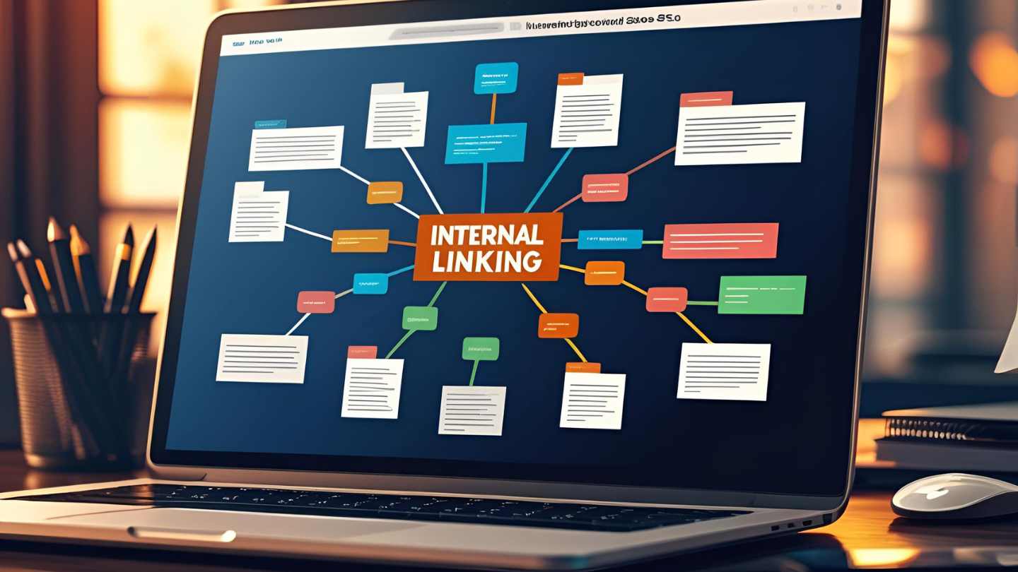 Cluster of different topics conntected via internal linking